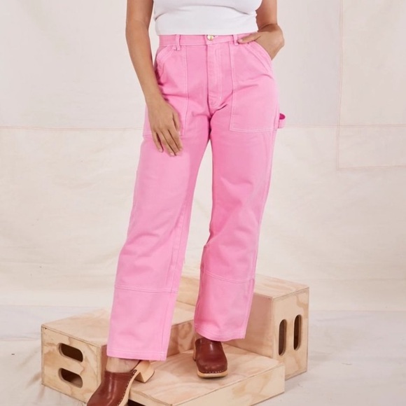 Big Bud Press Pants - Big Bud Press Carpenter Jeans Bubblegum Pink Non-Stretch Denim Straight Leg